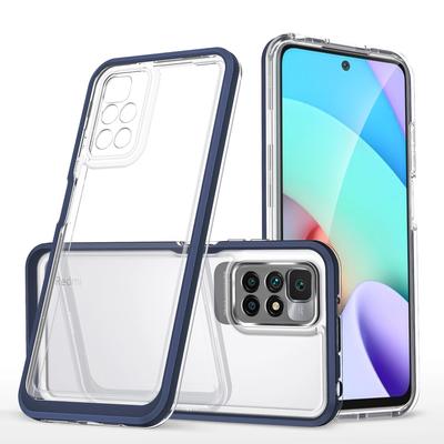 Clear 3in1 Etui Do Xiaomi Redmi 10 Żelowy Pokrowiec Z Ramką Niebieski