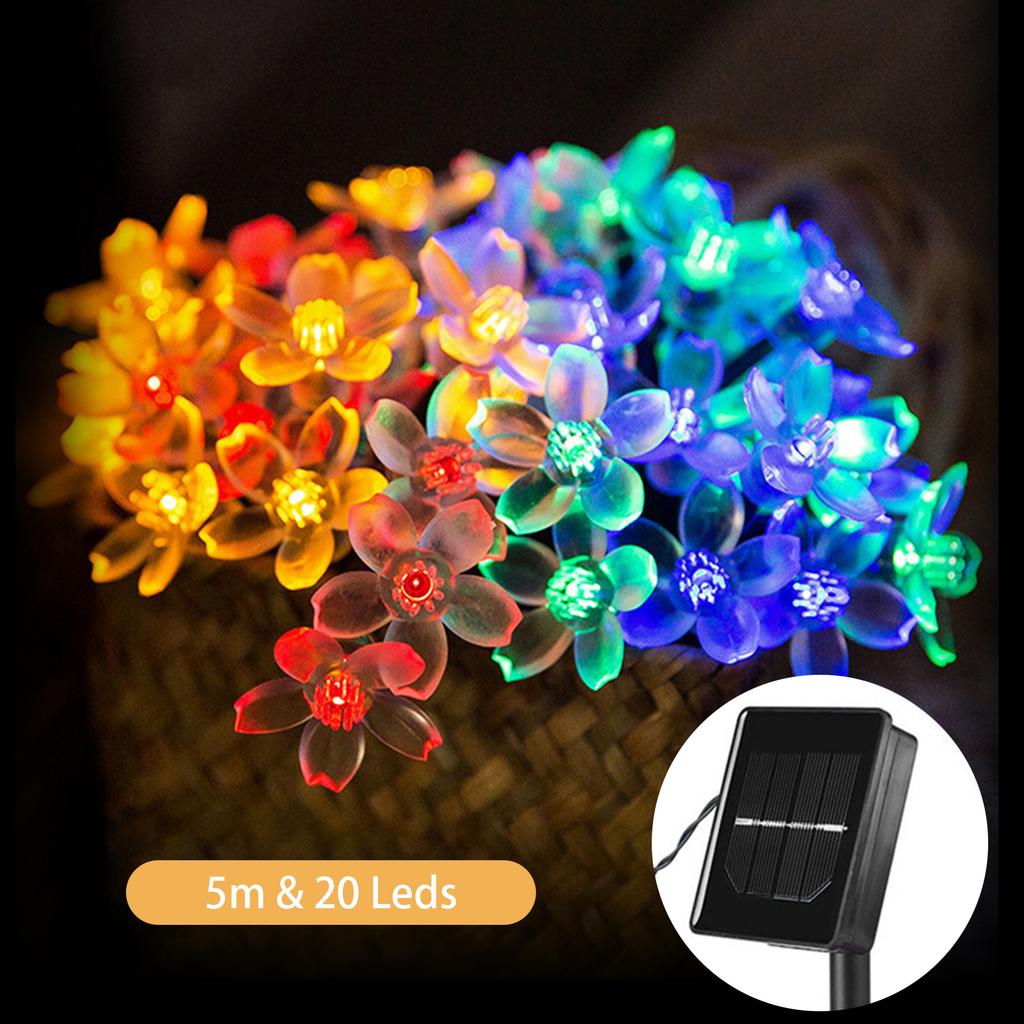 Solar String Lights Christmas Party Garden Outdoor Waterproof Lawn Lighting Decoration Led Flower Lamps String