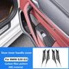 Car Styling Door Inner Handle Cover Decorative Sticker for BMW 5 Series G30 G31 Carbon Fiber Pattern Interior
