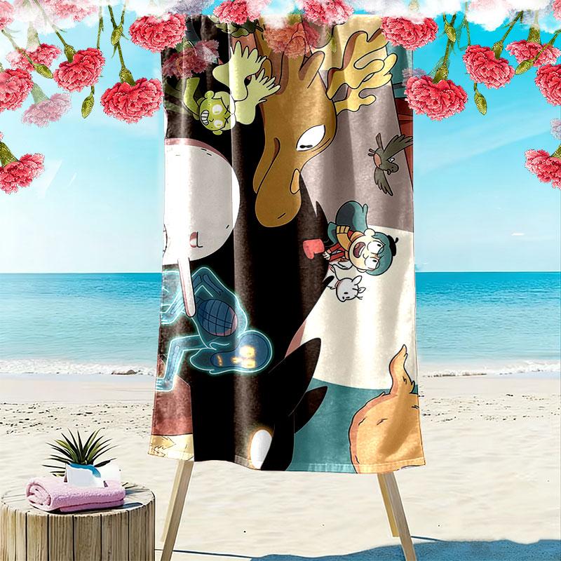 Hilda Poster Print Beach Towel, Large Soft Quick Dry Towel for Beach Camping Swimming