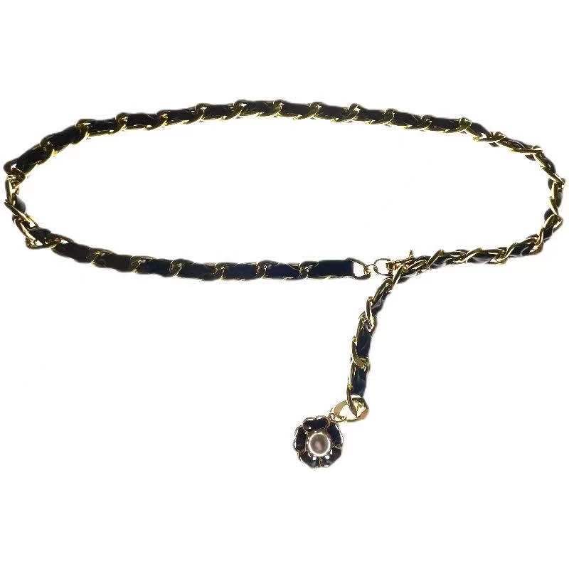 Ретро Металлическая Цепь Поясная Цепь Женская Юбка с Модной Цепочкой для Украшения Тонкий Ремень Универсальный Ин Тренд Украшение для Талии