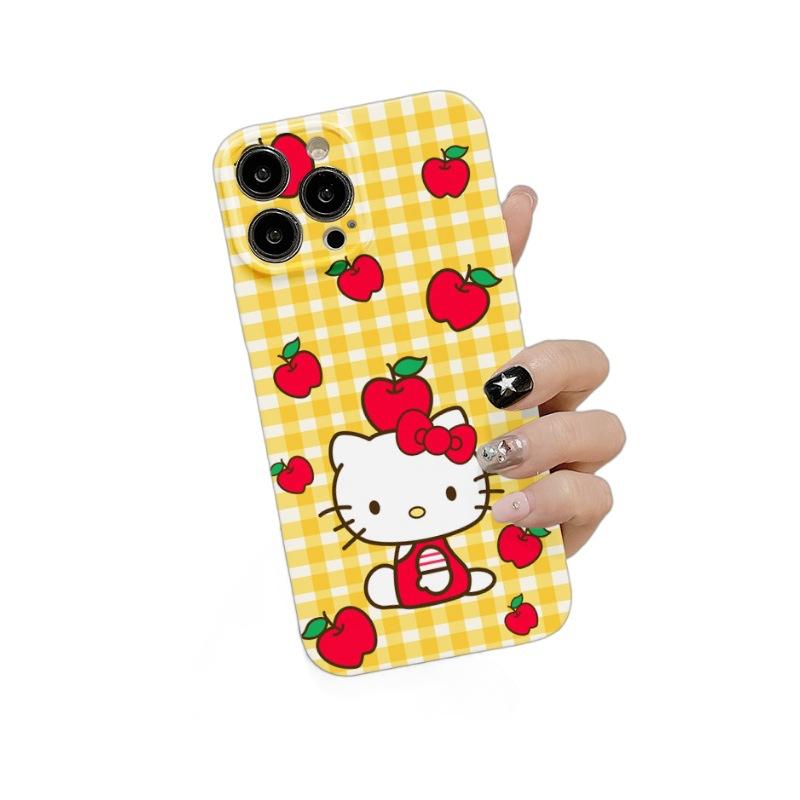Желтый клетчатый кот KT для iPhone 11 Pro Max Apple 11 милый Hello Kitty новый 11 чехол для мобильного телефона