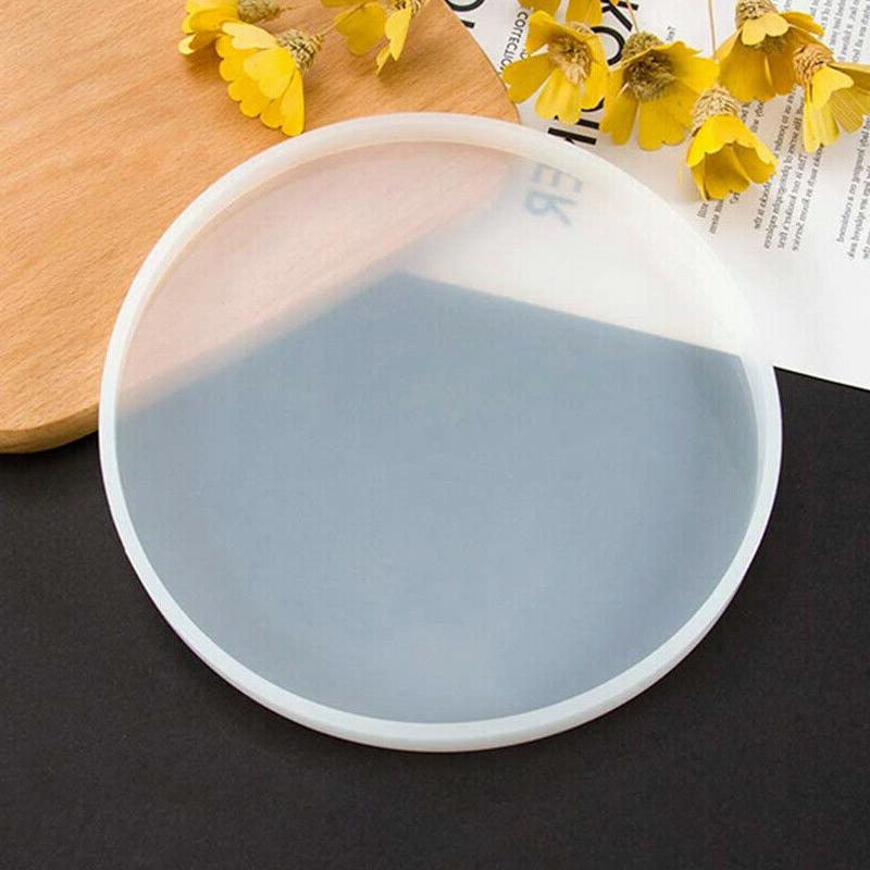 Resin Craft Round Coaster Casting Mold Silicone Jewelry Agate Making Mould