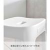 Yamazaki Magnetic Bath Stool SH25 White, Approx. W33 x D26.5 x H25.5cm (Seat: Approx. H25cm), Tower, Breathable and Quick-Drying, 6925