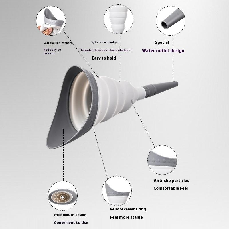 Устройство для мочеиспускания стоя Женский писсуар Уличный Путешествия Кемпинг Портативный Женский писсуар Складное устройство для женского писсуара для пеших прогулок