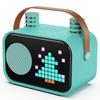 D58 Karaoke Machine for Children and Adults, Mini Portable Bluetooth Karaoke Speaker with 2 Wireless Microphones
