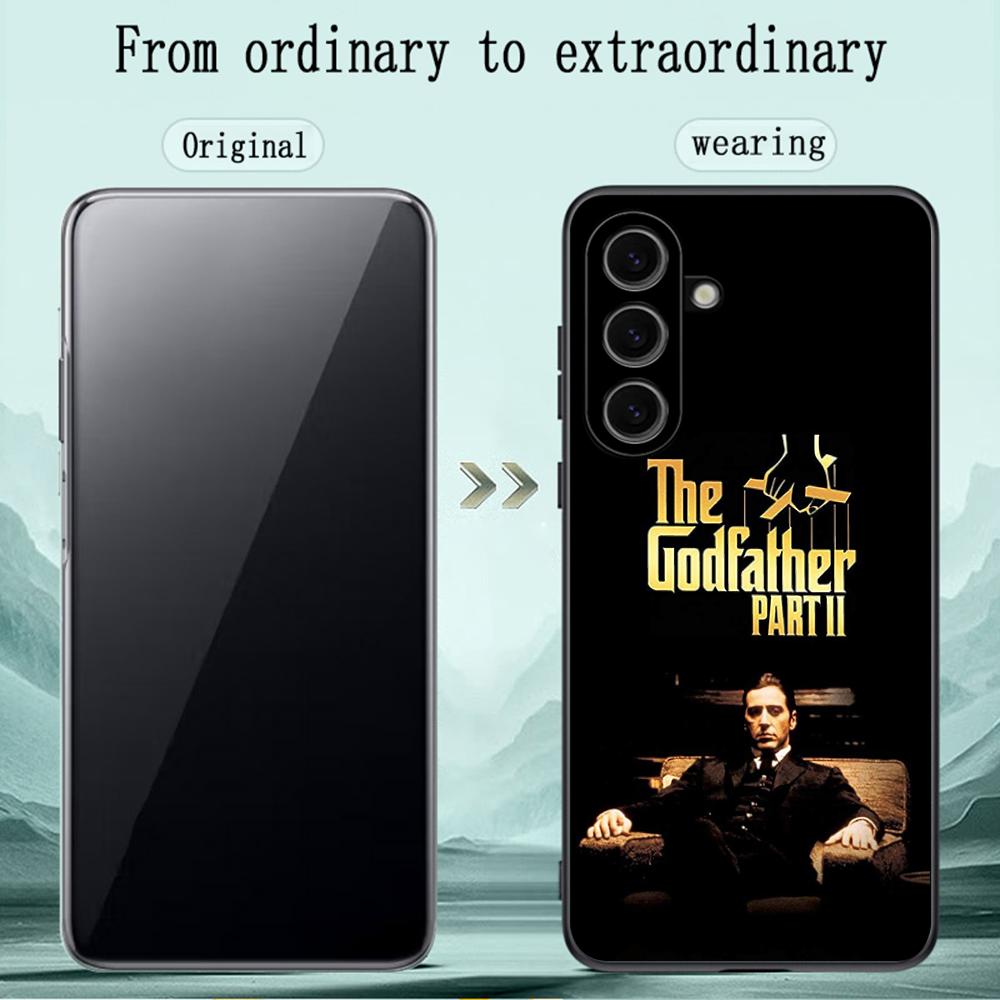 Чехол для телефона Классический кинопостер Крестный отец Для Samsung Galaxy S26 S25 S24 S23 S22 S21 Plus Ultra Note20 Мягкий Черный