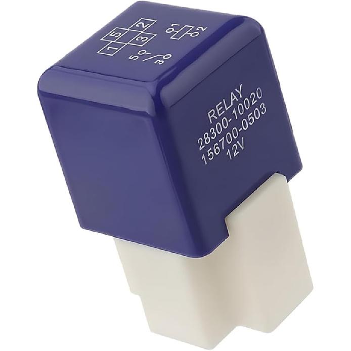 Zpana Car 4 Pins Starter Relay, 12V OEM# 28300-10020 90897-03003 Vehicle Relay Assembly, Automotive Power Control Replacement Accessories, Compatible