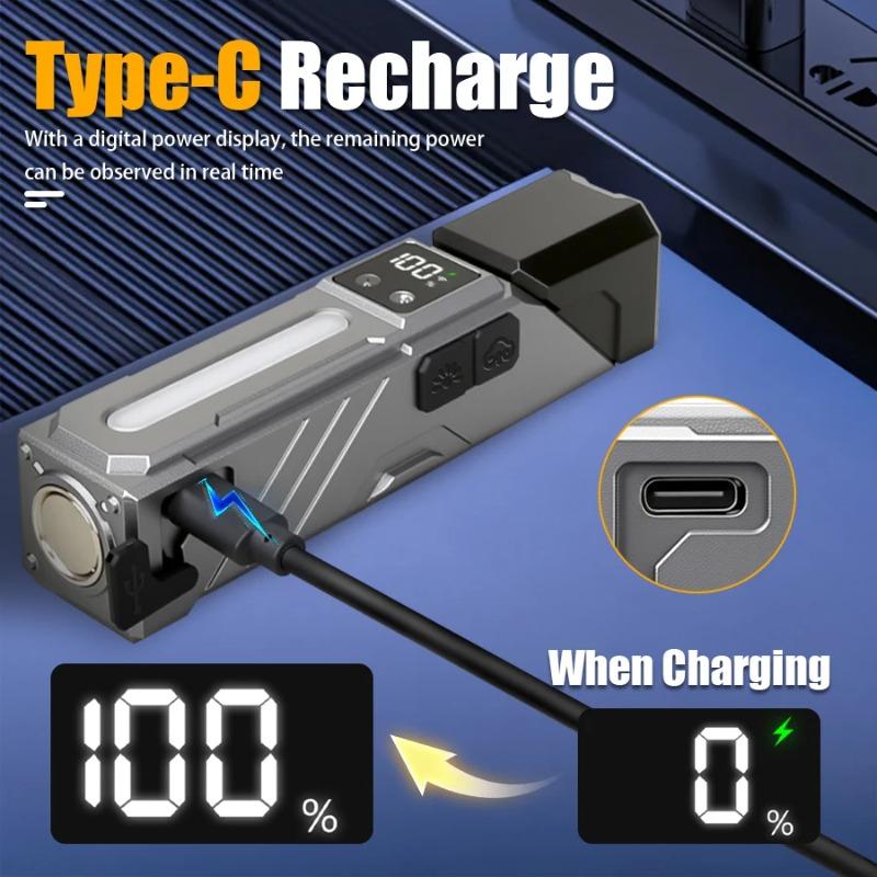 Угловой фонарик USB перезаряжаемый многофункциональный цветной окружающий свет магнитный фонарик, рабочий свет, налобный фонарь, велосипедный