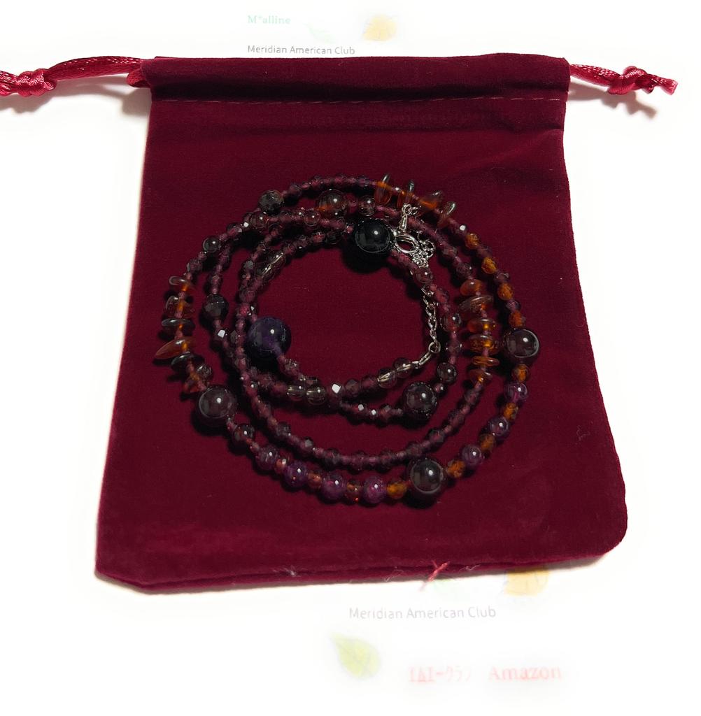 Ограниченное время и количество Камень января Натуральный камень Камень силы Короткое ожерелье Достижение цели Любовь Успех Руководство Гранат Радужная аура Оникс