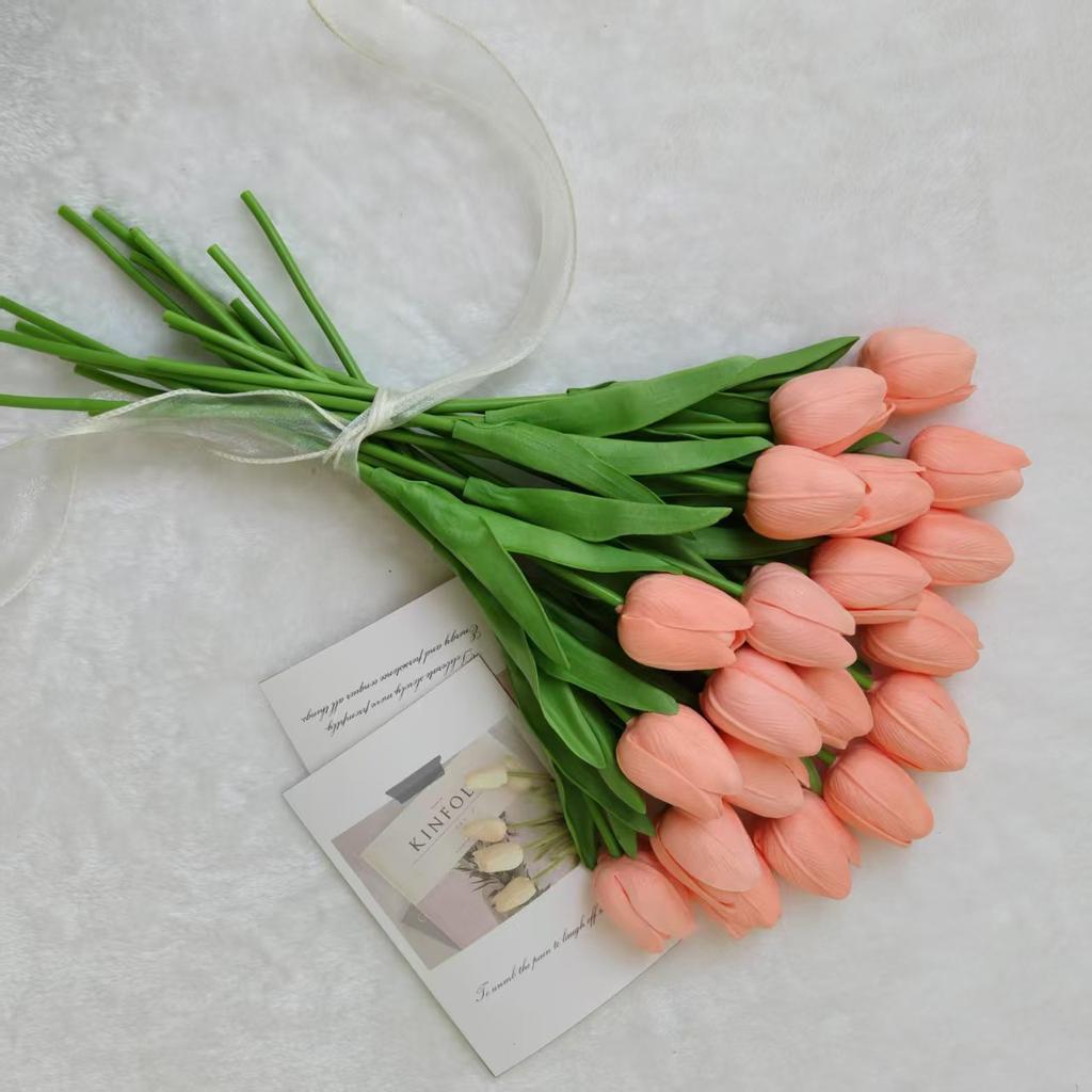 Tulip Simulation Flower, Fake Flower Prop, Plastic Material, Wedding Decoration, Living Room Bouquet Prop