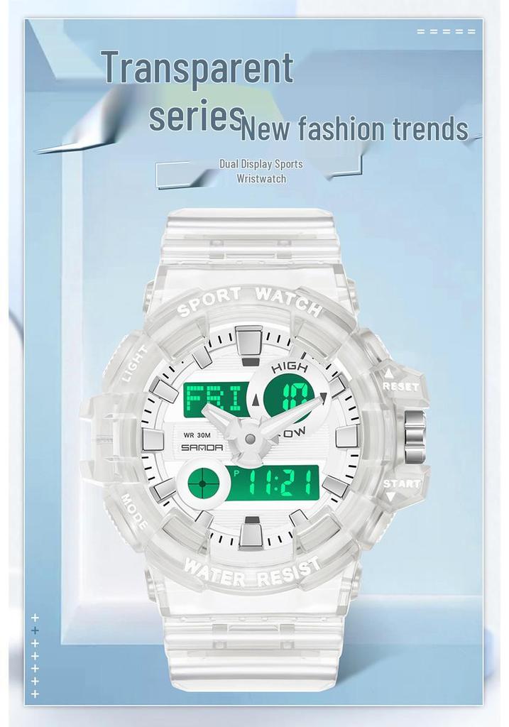 Sanda Student Multifunctional Waterproof Sports Watch with Alarm