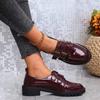 High-heeled Shoes Loafers for Women Thick Heels Thick Soles Double Buckles Women's Casual Low-top Shoes 2024 New Large Size