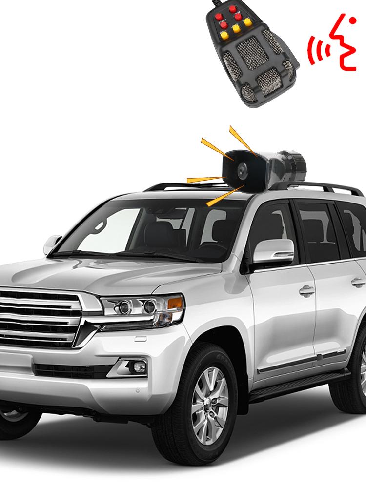 Car Horn Police Siren Air Horn Speaker Car Warning Alarm Megaphone Multi-tone & Claxon Horn 12V 100W 120DB Loud