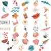 39 Cartoon Summer Fresh Graffiti Stickers DIY Decorative Suitcase Pen Guitar Notebook Waterproof and Non-invasive