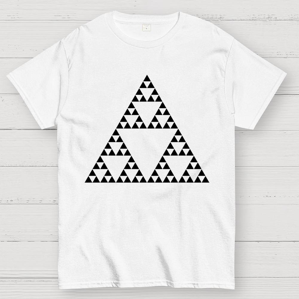 Sierpinski Triangle Fractal Unisex 100% Cotton Summer Casual Cool Loose T-Shirt