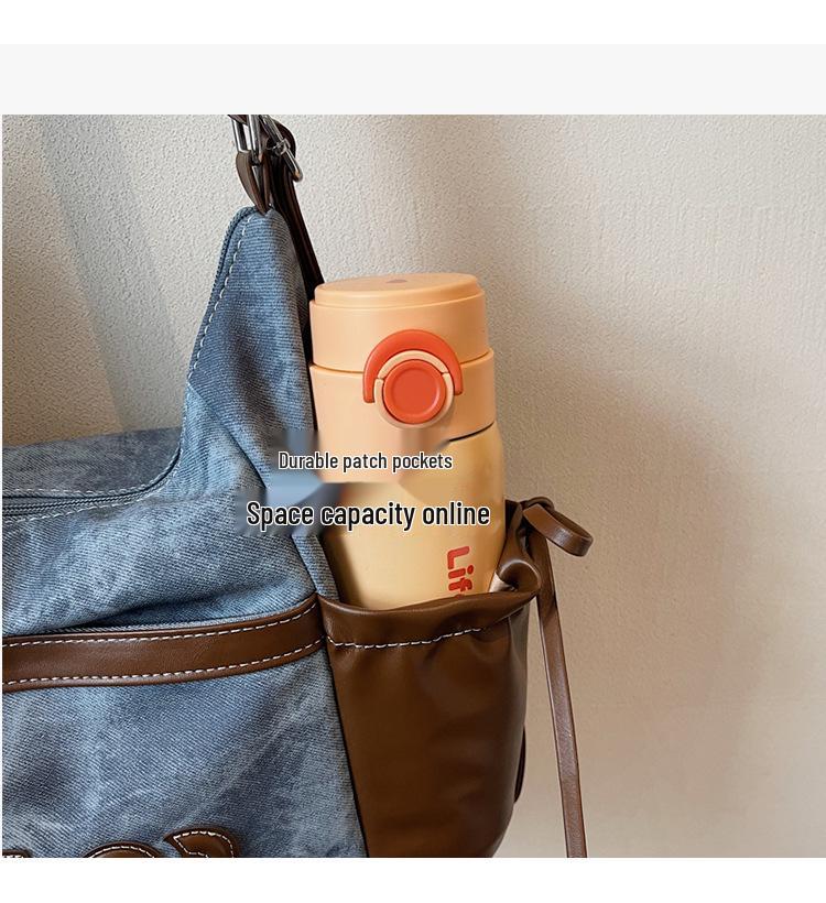 Women's Retro Minimalist Large-Capacity Tote Bag - High-End Outdoor Casual Shoulder Handbag