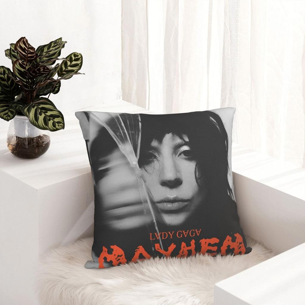 Lady Gaga Mayhem 2025 Новый Альбом Наволочка Печать Полиэстер Чехол для Подушки Декоративный Чехол для Подушки Дом На молнии 18''