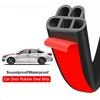 Car Door Weatherstrip Rubber Seal Strip 2-Layer Waterproof Noise Insulation Protector Strip Sealing for Door Hood Trunk