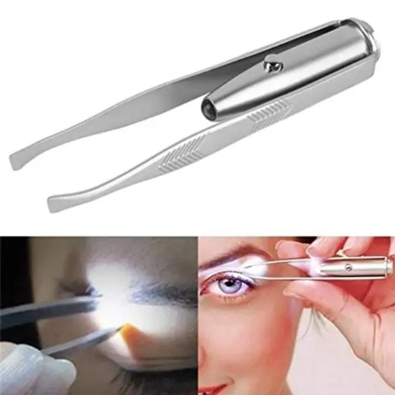 1PC with LED Light Eyebrow Clip, Eyebrow Clip, Eyelash Clip, Beauty Clip, Eyebrow Trimmer, Eyebrow Plucking Clip