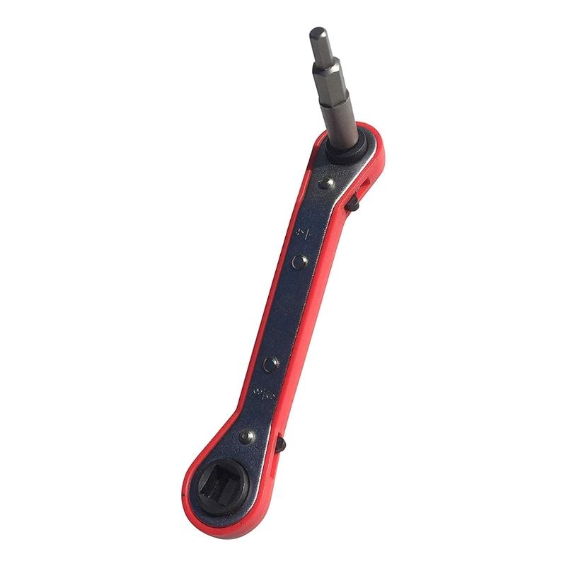 Hvac Service Wrench Refrigeration Service Wrench 1/4" 3/8" 3/16" 5/16" Ratcheting Service Wrench Air Conditioning