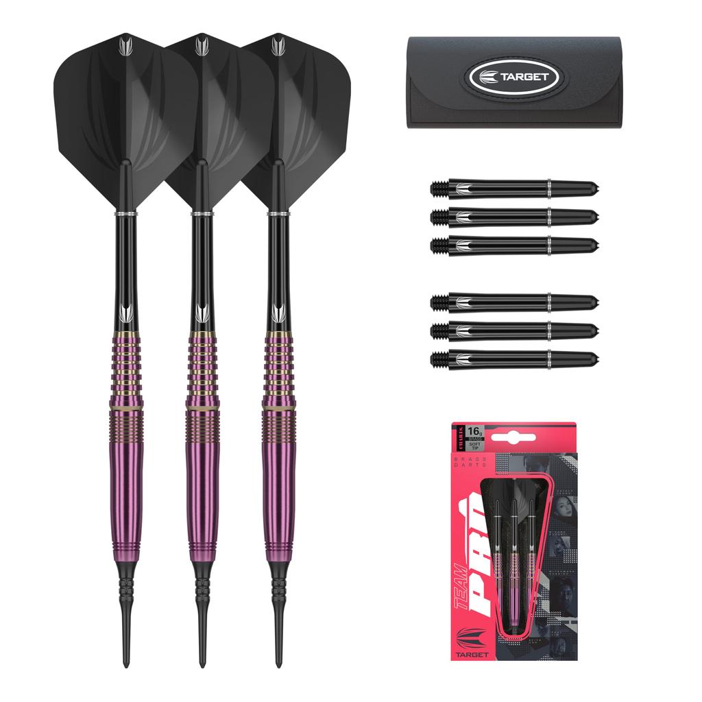Набор дротиков Target Darts Team Pro Series 2BA из латуни и кошелек-чехол для дротиков Takoma Icon Cathy Leung