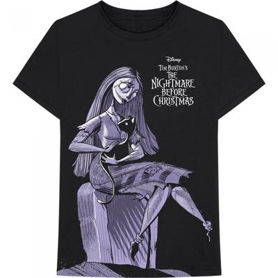 Nightmare Before Christmas Унисекс Взрослая хлопковая футболка Салли большого размера