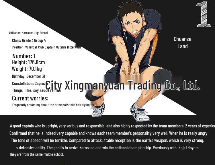 Хайкюу!! Косплей-джерси волейбольной команды старшей школы Карасуно