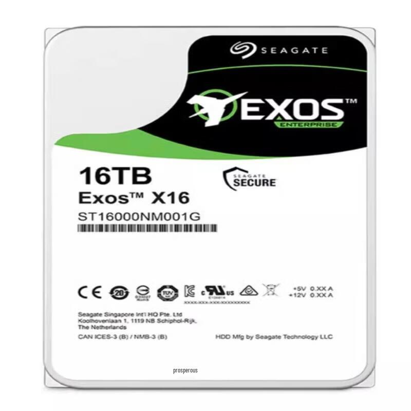 Seagate Exos ST16000NM001G 16TB Enterprise SATA Hard Drive