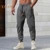 Spring Fall Men Pants Loose Drawstring Elastic Waist Pockets Ankle-banded Solid Color Patchwork Sport Trousers Daily Wear Harem Pants