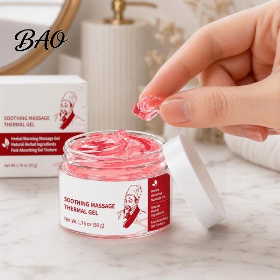 Muscle Relief Gel 1/2Pcs Body Soothing Massage Thermal Gel, Natural Herbal Deep Tissue Cream, Firming & Smoothing Skin Moisturizer Warming Cream