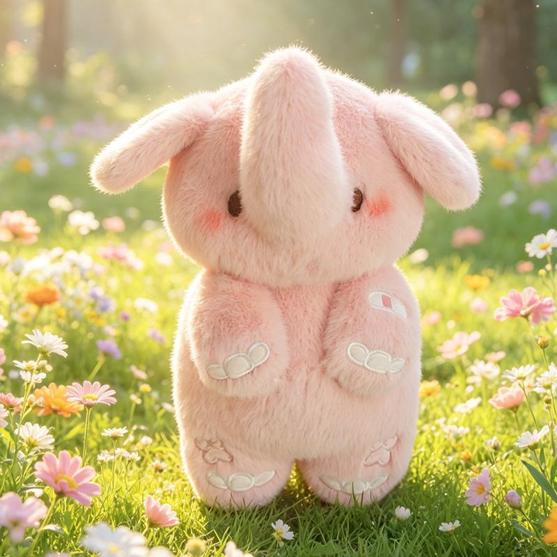 23 см Пара Слонов Мультяшная Плюшевая Игрушка Набитая Женская Мужская Кавайная Кукла Животное Синяя Розовая Эли Милый Плюшевый Зверь Подарок на День Рождения