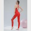 Блестящий серебристый комбинезон для йоги для женщин - Nude Fitness One-Piece