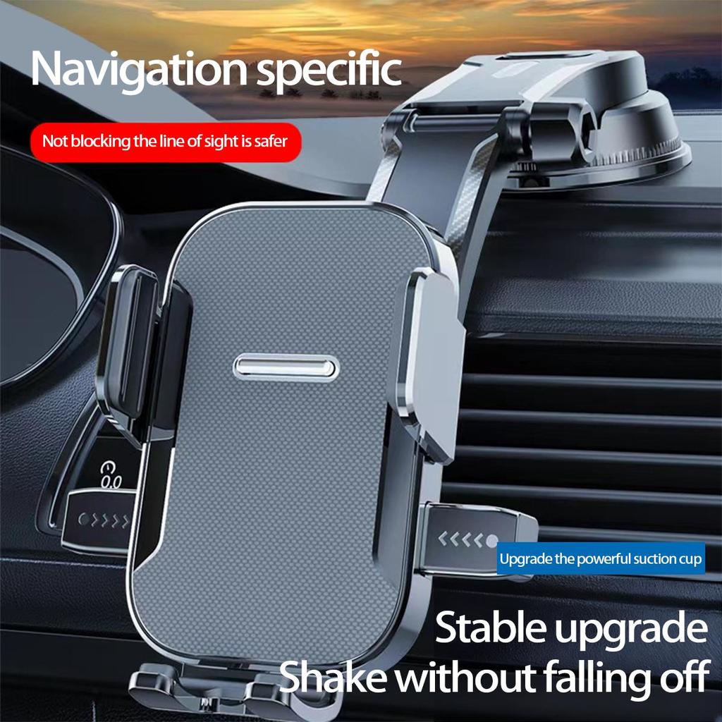 2024 Car Mobile Phone Holder, Instrument Navigation Mount with Automatic Lock and Suction Cup.