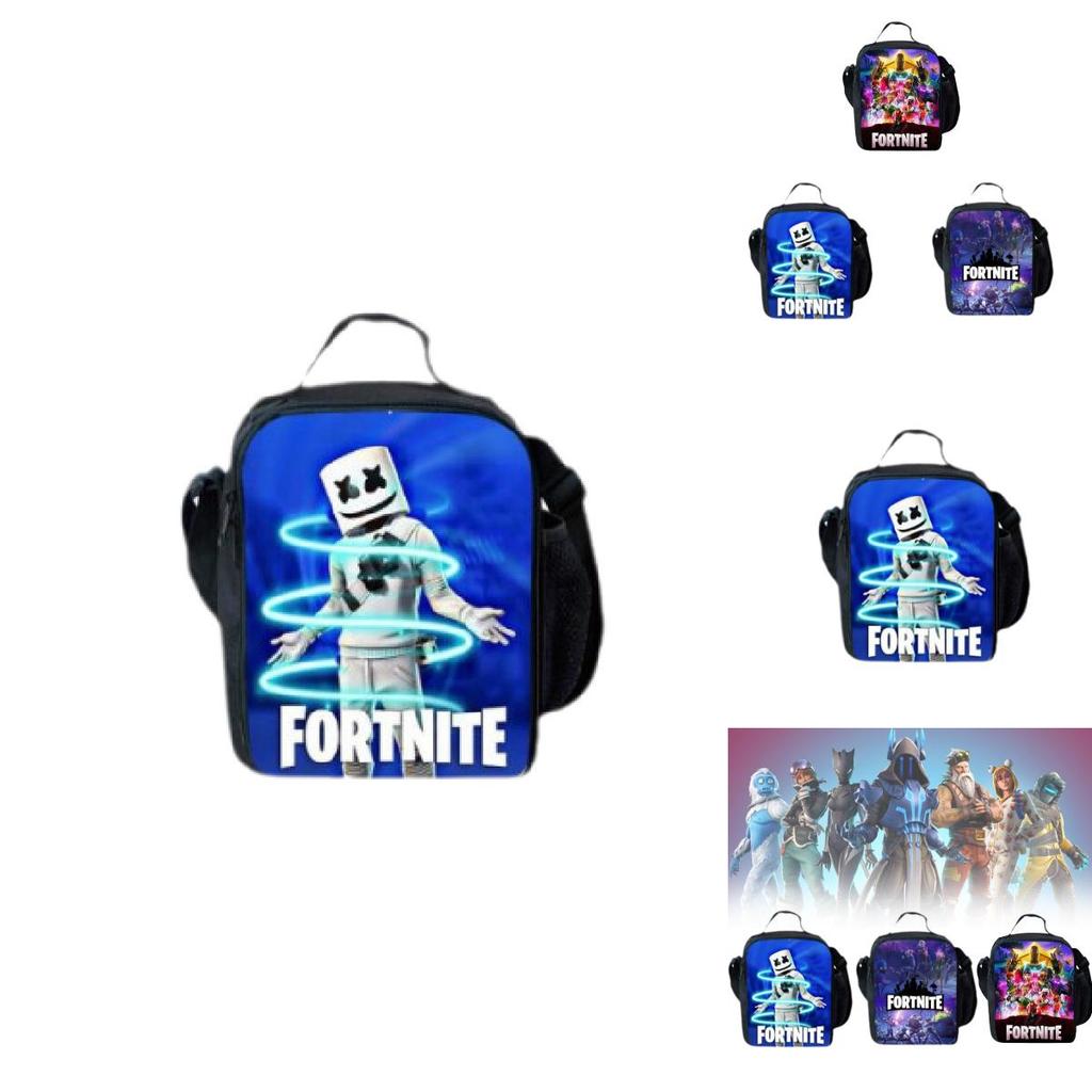 Стильная сумка для ланча с 3D цифровой печатью Fortnite для мужчин, идеально подходящая для повседневных поездок
