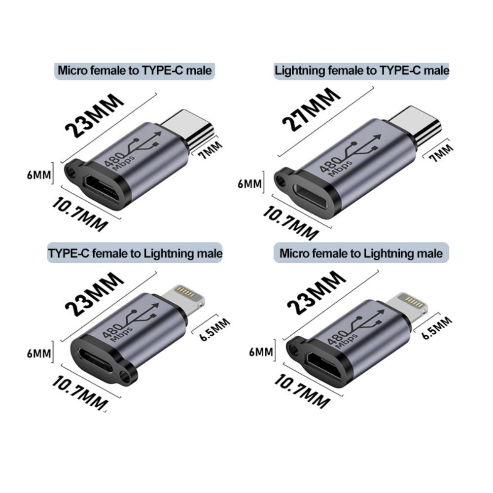 Fast Charging Micro USB Adapter Mini USB To Type-C Converter for Mobil Phone/Tablet/PC/Laptops