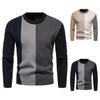 Men's Autumn And Winter Casual Knitted Solid Color Decorative Pattern Sweater