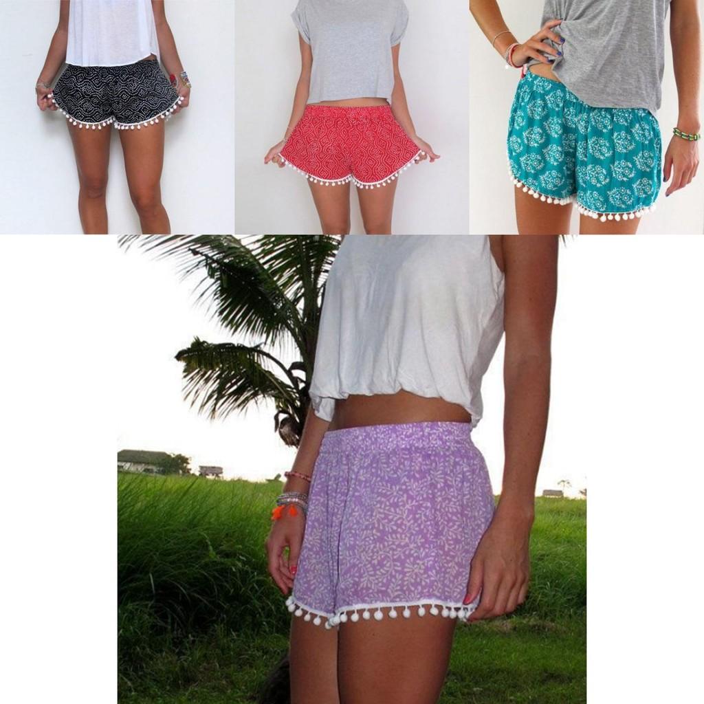 Новые женские сексуальные короткие шорты Летние повседневные шорты с высокой талией Короткие пляжные D16 Изготовлены из удобного материала спандекс для ношения в течение всего дня