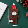 Christmas Blush Bear Plush Keyring with Scarf - Cute One-Piece Bag Charm Toy Gift