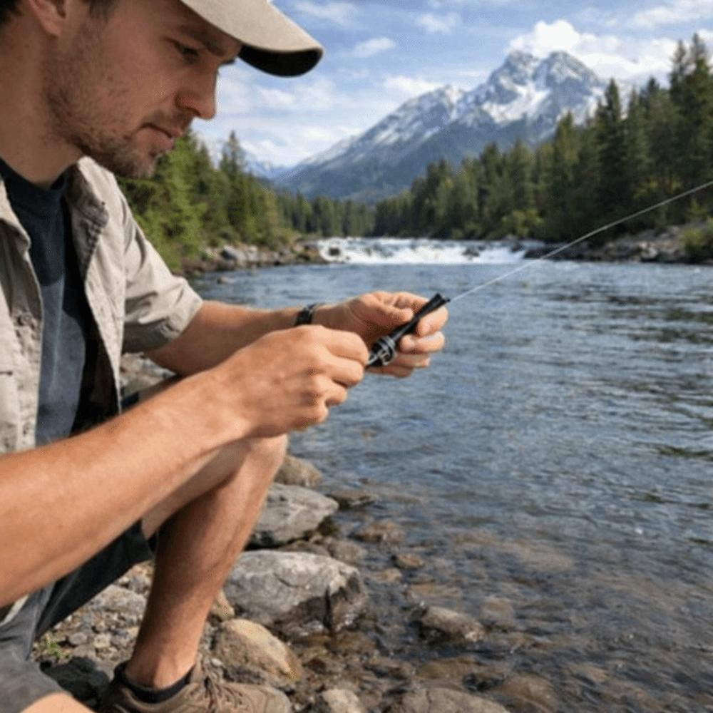 Lightweight Fly Fishing Threader Magnetic Fishing Line Threader Magnetic Fly Threader  On Water