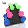 Three-Tier Adjustable Triangular Dumbbell Rack with Dip-Coated Hexagonal Holders