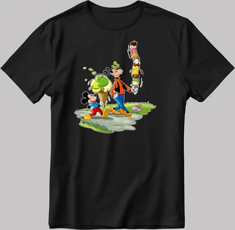 Goofy And Mickey Mouse Ice Cream TShirt Size S4XL