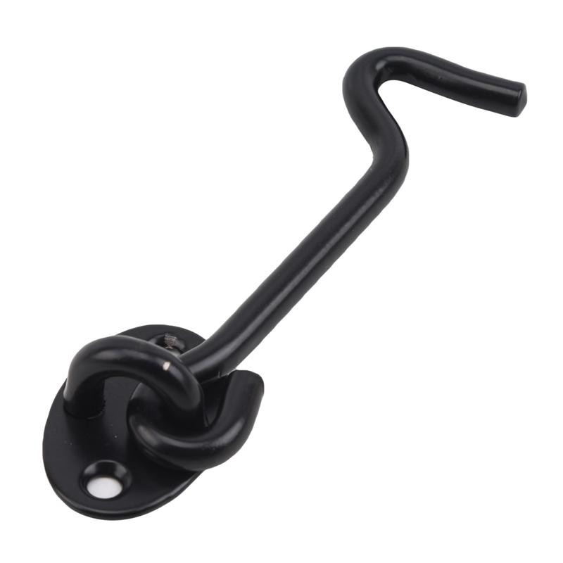 4-дюймовый винтажный крючок для двери и окна, черный, пряжка для двери и окна шкафа из нержавеющей стали, бытовой простой крючок для двери и окна