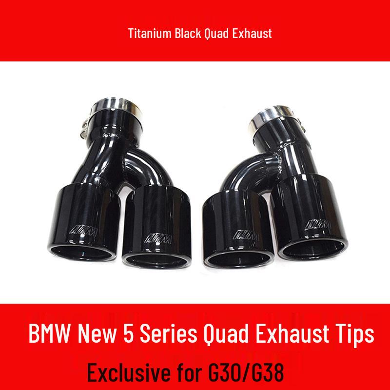 Накладки на глушитель BMW 5 серии G30/G38 Quad Exhaust Tips для 525li/530/540 MP Большой квадратный выход Модификация