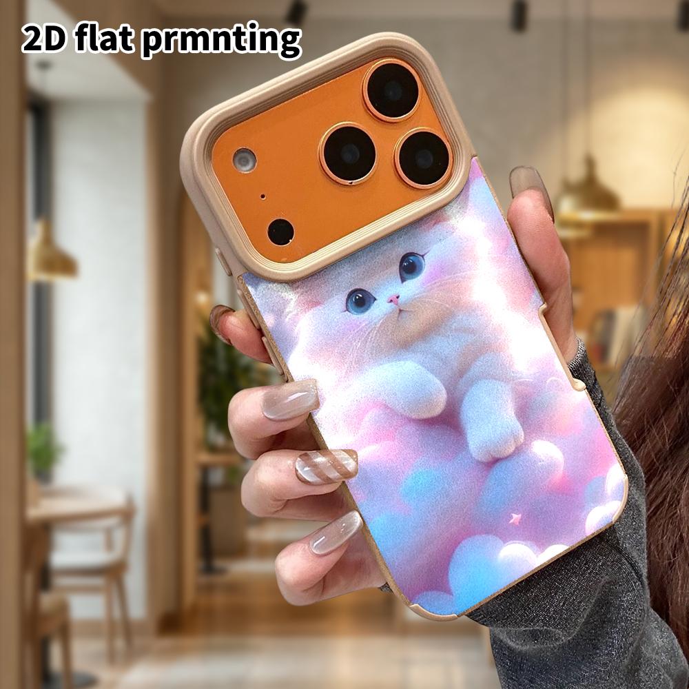 Чехол для телефона: Защитный чехол из натуральной кожи 2D Flat для Samsung Galaxy A34 A35 M05 M06 S20 S22 S21 FE Plus 5G, Облачный кот, Подарок на Рождество и Хэллоуин