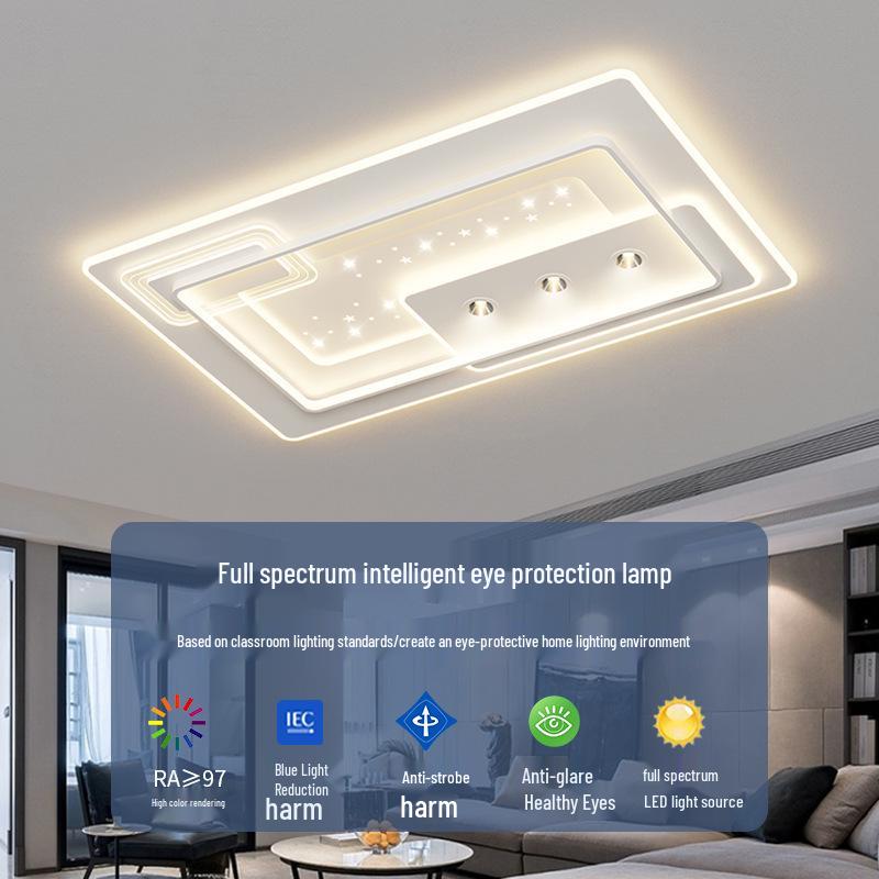LED Ceiling Light: Simple, Atmospheric Design for Living Room, Bedroom, or Dining Room