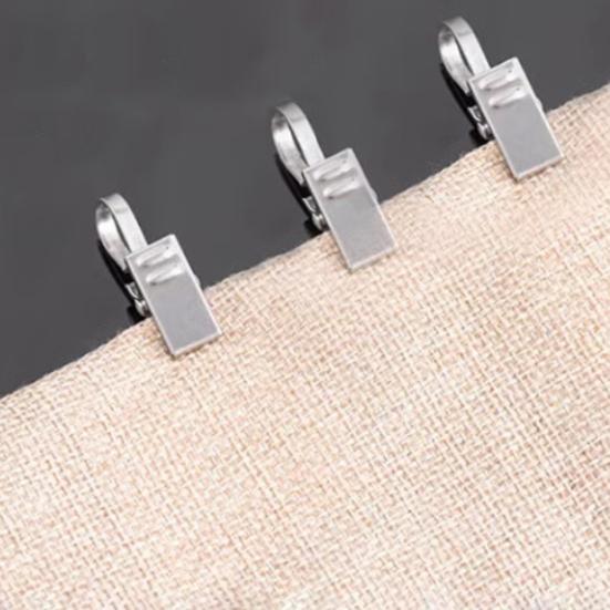 20 шт. Крючки-клипсы из нержавеющей стали, Устойчивые к ржавчине, Устойчивые к атмосферным воздействиям, Многоцелевые, Вешалки для штор, гирлянд, S-образные крючки