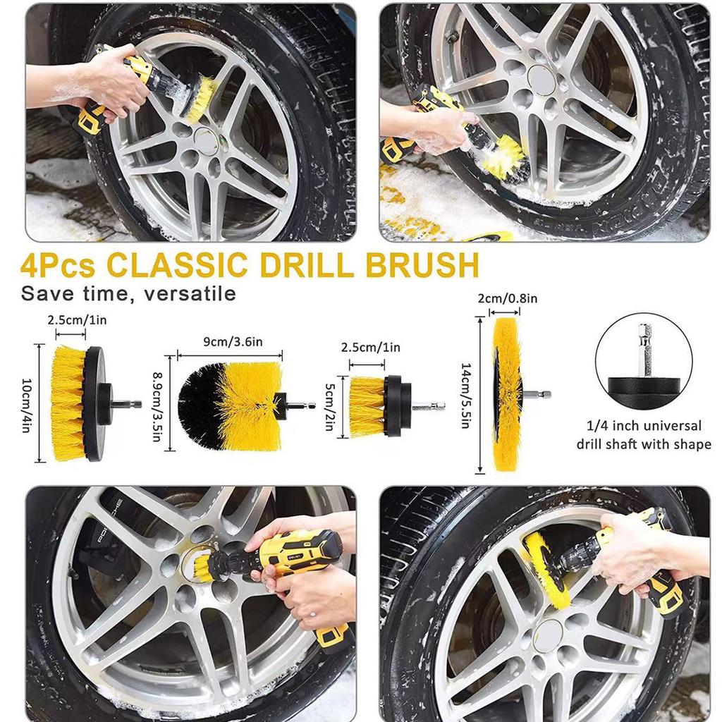 For Cleaning Detailing Brush Tire Brush Flexible And Car Rim Cleaning Brush Set