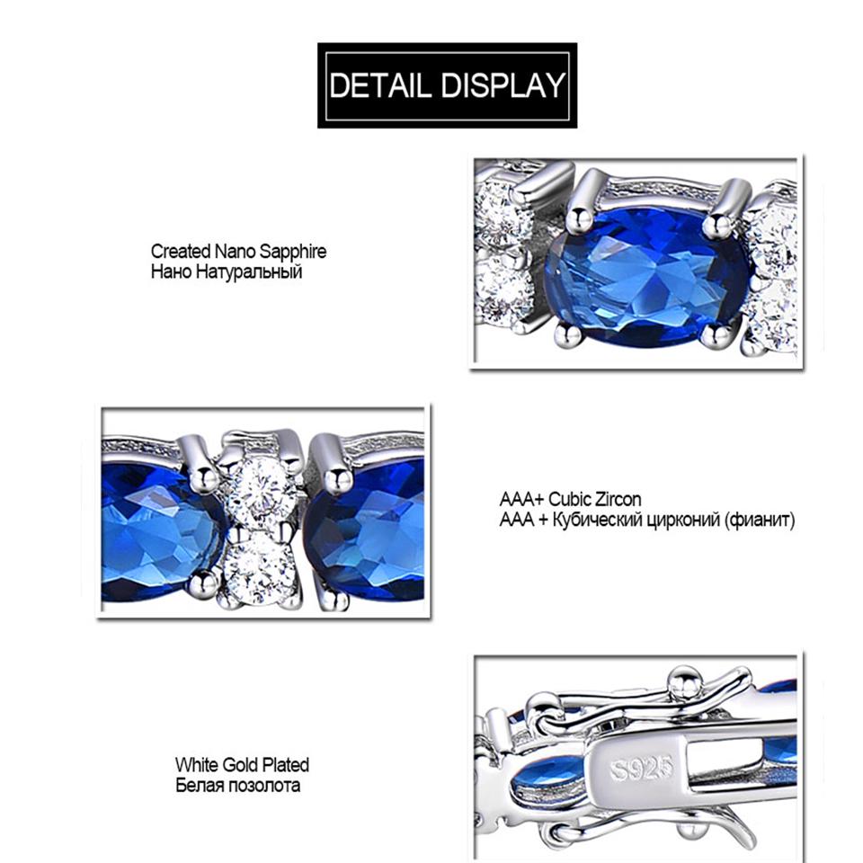 Umcho Женские браслеты из синей шпинели