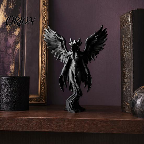 Настольное украшение для атмосферы, Фигурка Темного Ангела с Крыльями, 3D-печатная Готическая Статуэтка для Настольной Полки, Декор для Маленького Пространства, Замысловатое Искупление